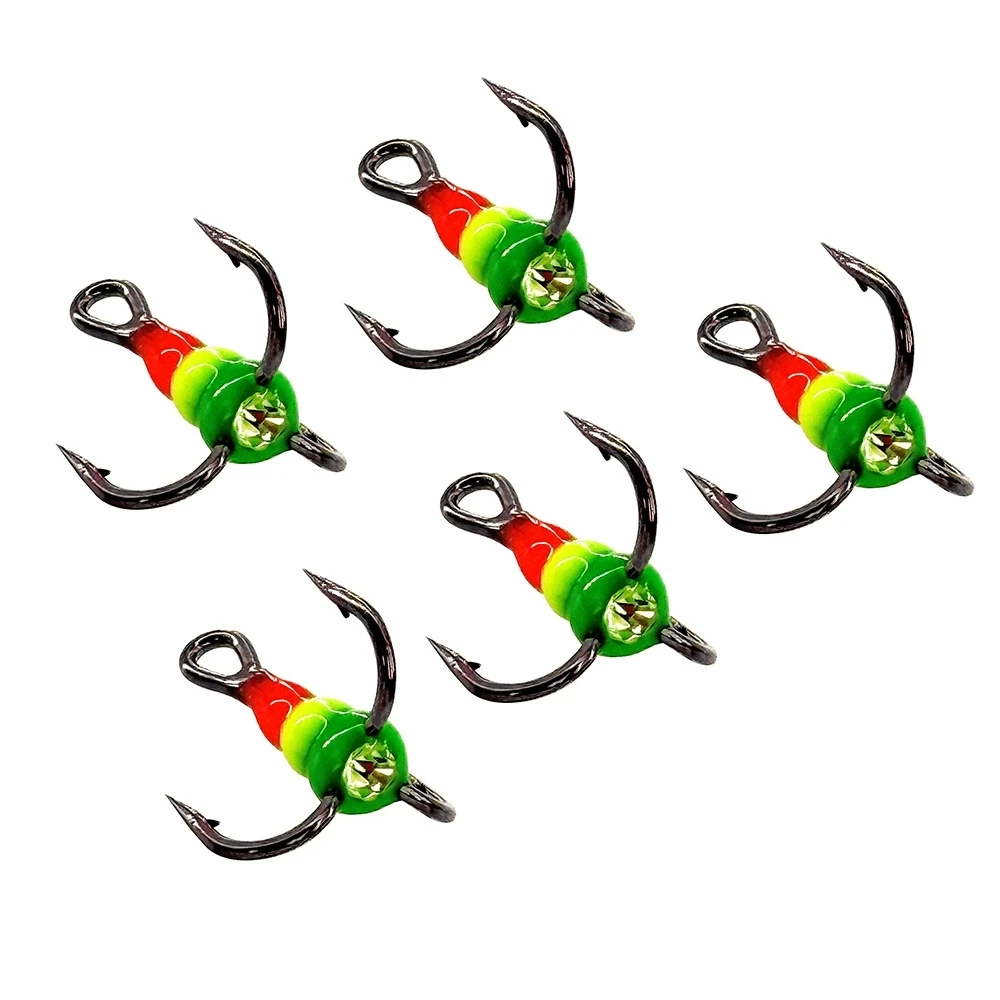 Anzuelos triples para pesca en hielo – Talla 10 señuelo artificial