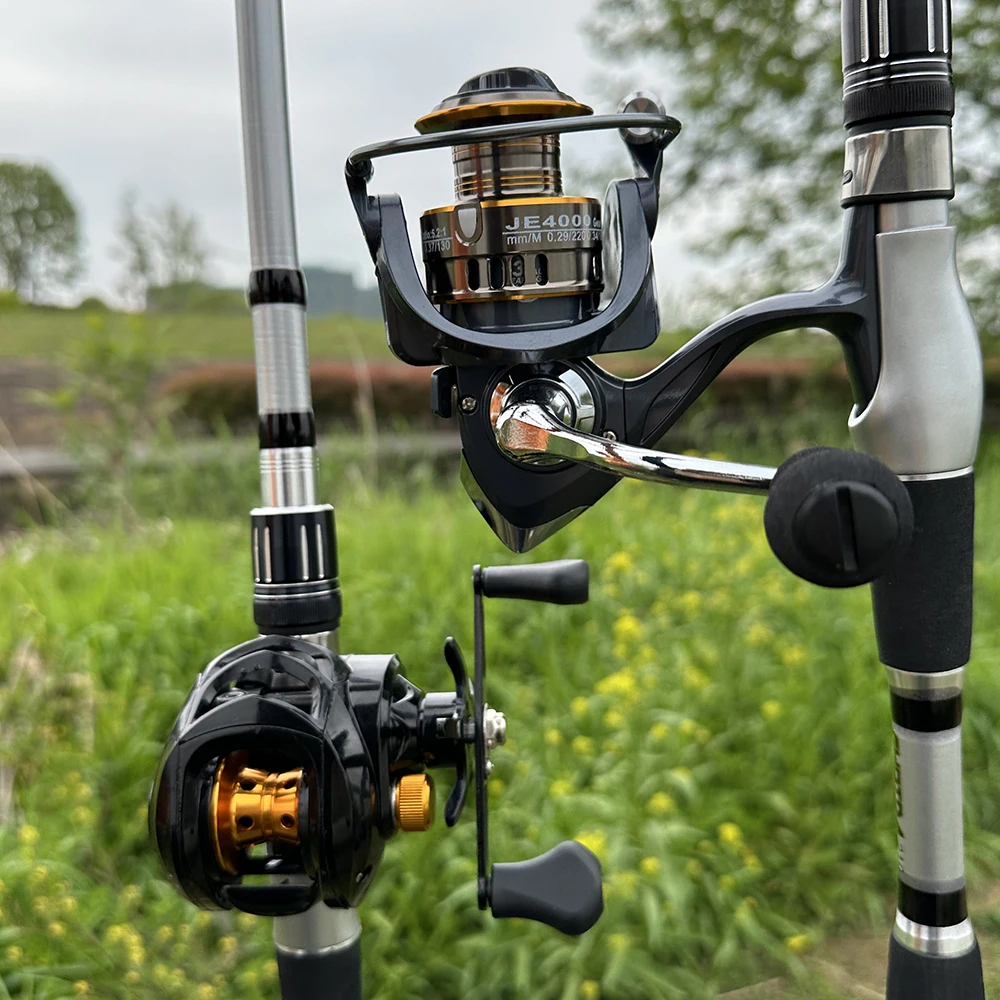 Caña de pescar con señuelo, carrete combinado con bolsa, portátil, clásica, ligera, telescópica, juego de pesca de trucha, 1,5 M-2,4 M - imagen 5