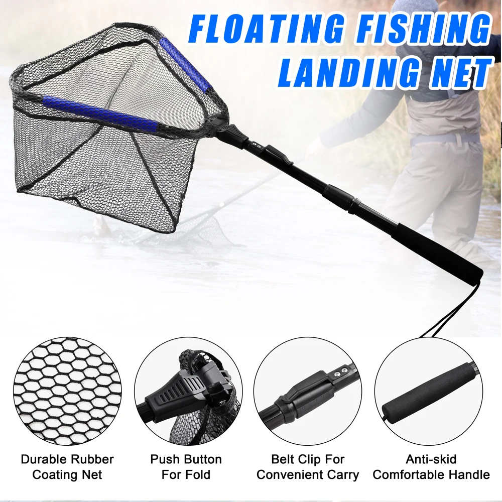 Neta de aterrizaje de pesca flotante Durable cómodo y conveniente para una fácil pesca