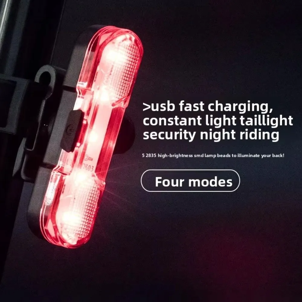 Luces traseras de bicicleta de alto brillo, luces intermitentes compactas e rotativas impermeables, equipo de ciclismo portátil - imagen 4