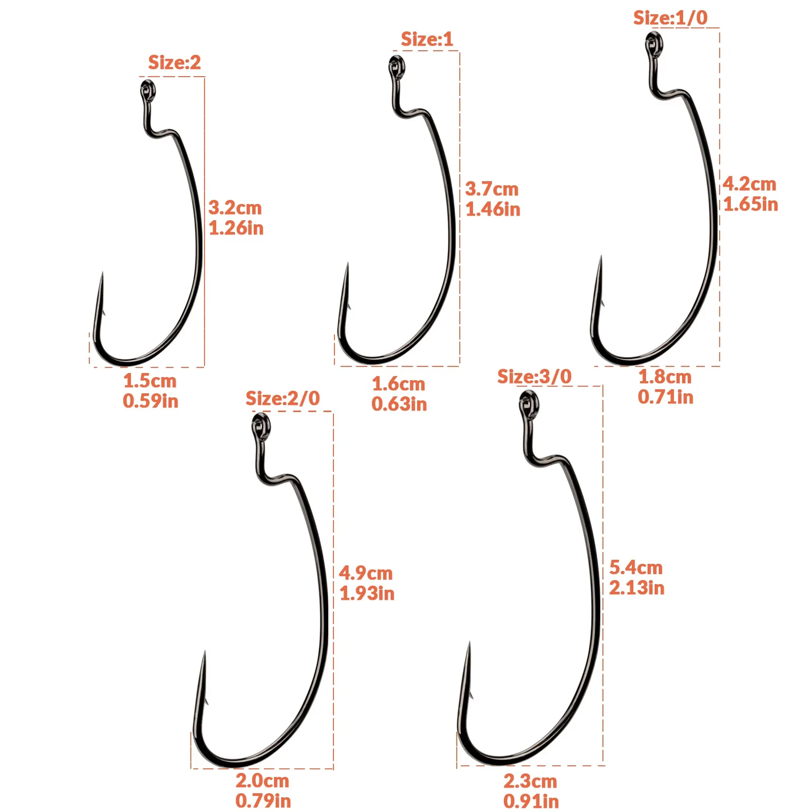 130 Uds Texas Rig Kit Carolina Rigs 1,8g 2,5g 3,5g 4g 5g 6g plomo de pesca # 2- # 3/0 Ganchos compensados Señuelos blandos de silicona - imagen 5