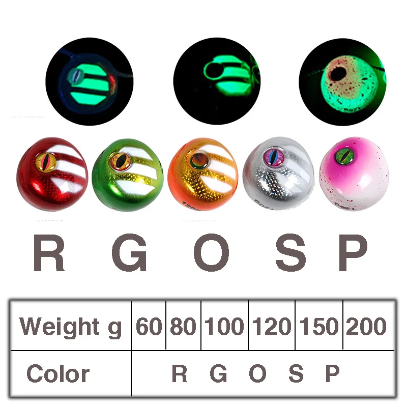 Jig Head luminoso con anzuelo para pesca marina vinilo - imagen 3