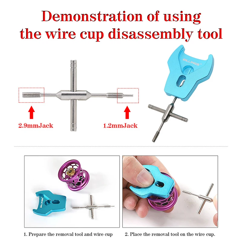 1 Juego de removedor de pasadores de rodamiento de carrete de pesca, llave de mantenimiento, destornillador, pinzas, Kit de herramientas de reparación, carrete de Baitcasting modificado DIY - imagen 4
