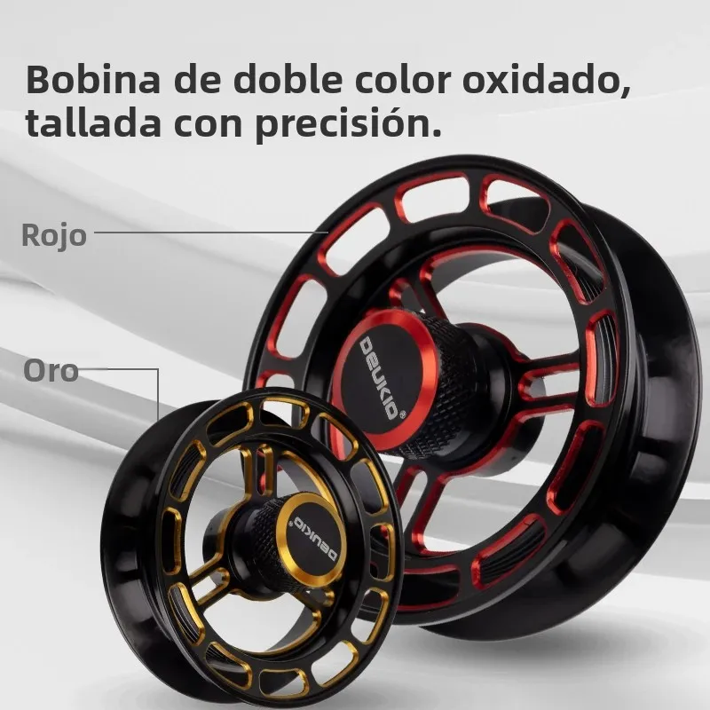DEUKIO Carreté Hielo Pie Alto 3+1BB - Arrastre 5kg Sistema Magnético - imagen 4