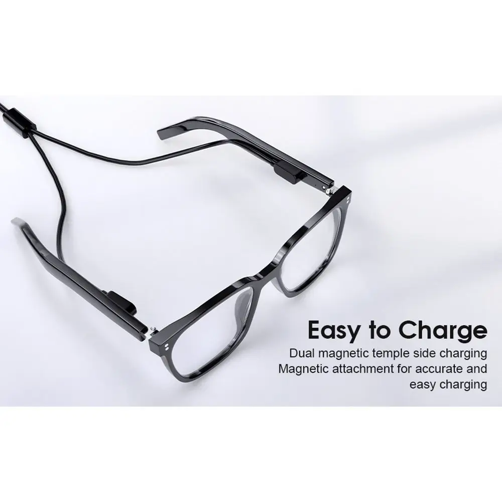 Lentes intercambiables magnéticas, gafas de Audio inteligentes, altavoces integrados, luz azul, gafas Bluetooth, recargables, llamadas telefónicas claras - imagen 4