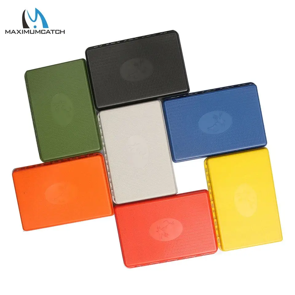 Caja de pesca con mosca de plástico de bolsillo delgado Maximumcatch, impermeable, 7 colores a elegir, 156*108*28 mm - imagen 4