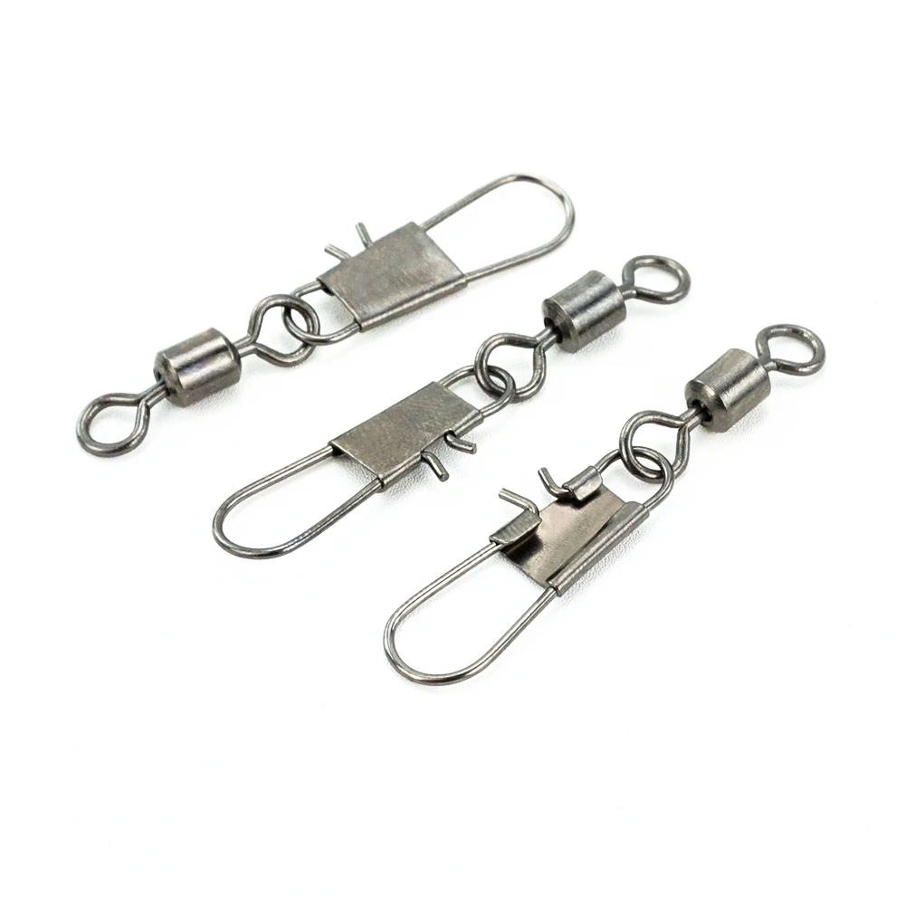 Hirisi 20 piezas pesca de carpa conector a presión de acero inoxidable pesca cambio rápido Terminal giratorio aparejos AG149 - imagen 2