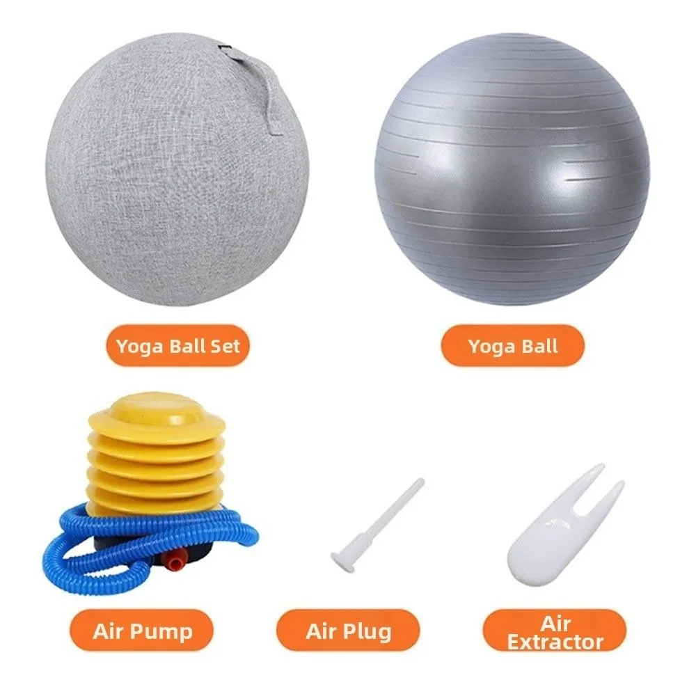 Juego de pelota de Yoga plegable fácil de usar, cubierta protectora de pelota de Yoga gruesa a prueba de polvo, suministros de Yoga de 65cm para el hogar y la Oficina