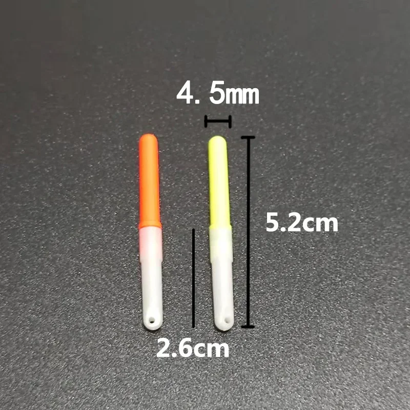 10 unids/lote traje de palos de luz para batería cr322 LED rojo/amarillo accesorio de flotador de pesca nocturna Lightstick Bobber Bouy herramienta D011 - imagen 2