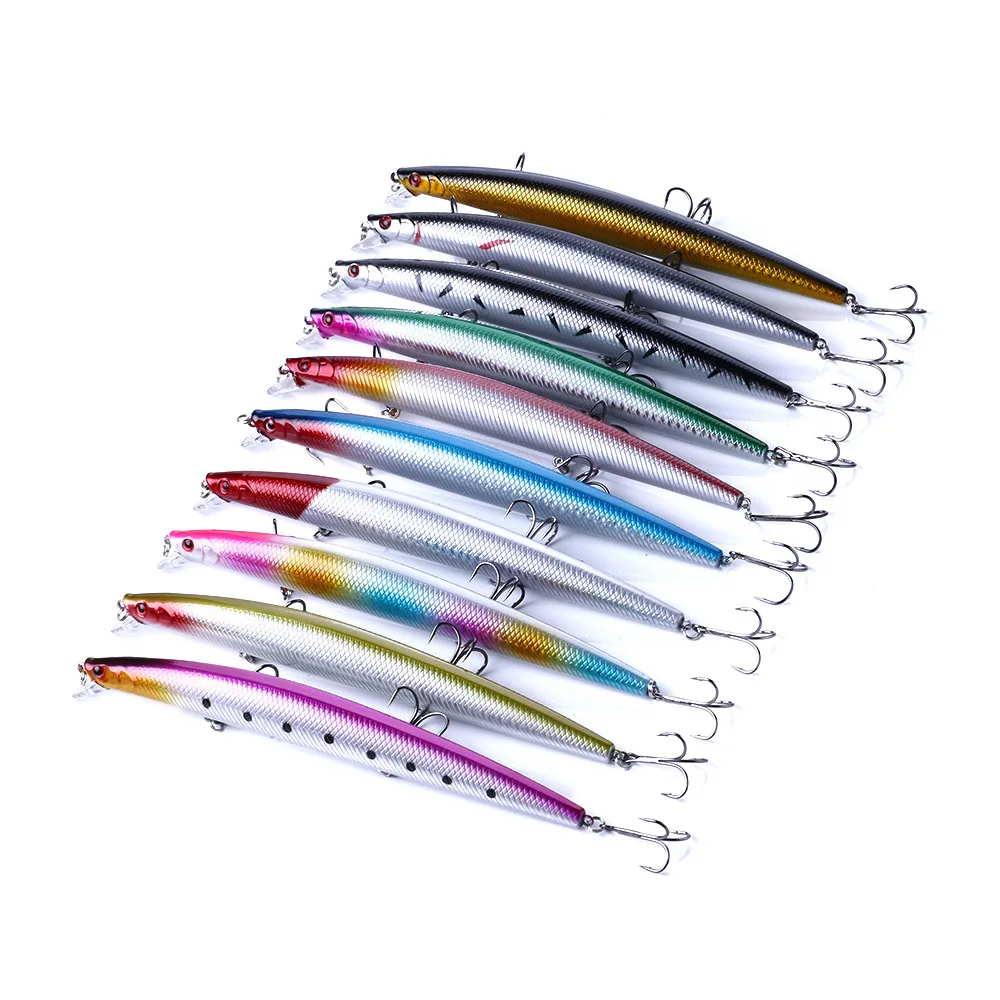 Señuelo de pesca de pececillos, cebo Artificial duro de plástico, señuelos falsos grandes, cebo de pesca de mar, Crankbait láser, 18cm, 26g - imagen 4