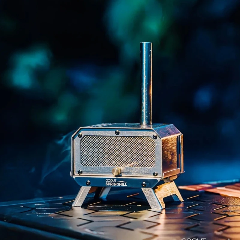 Chunshan-Mini estufa de leña portátil para camping, repelente mosquitos - imagen 5