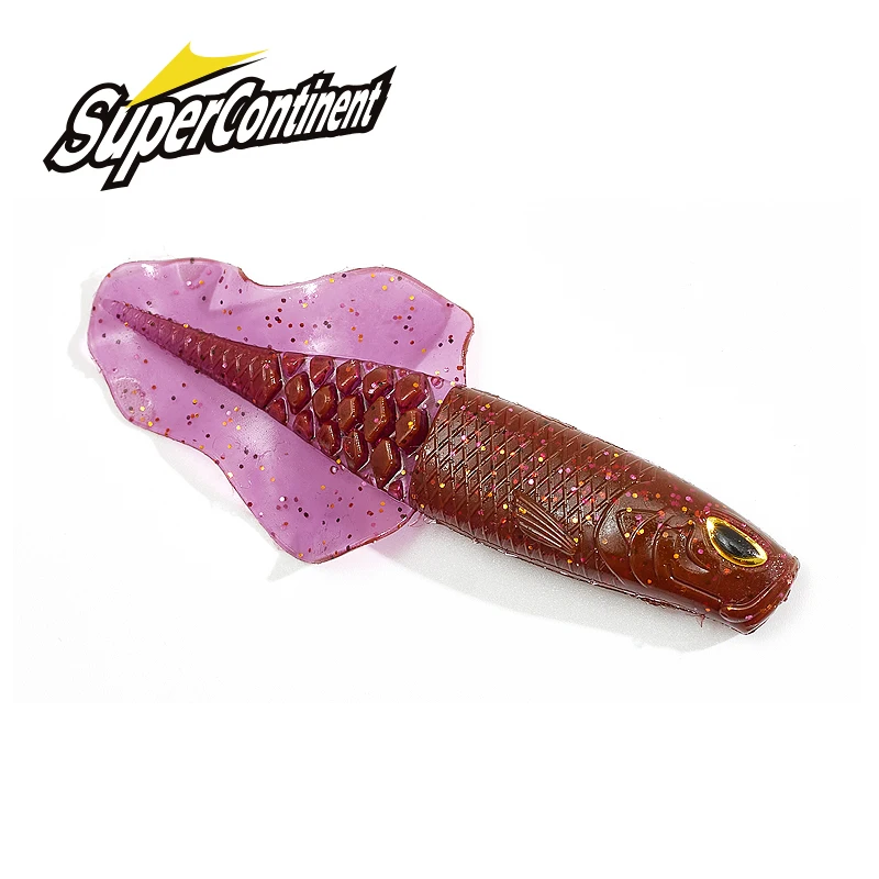 Señuelo de pesca supercontinent Vigour Perch Shad Soft Swimbait ojos 3D 76mm/50mm señuelo de pesca de lubina de plástico