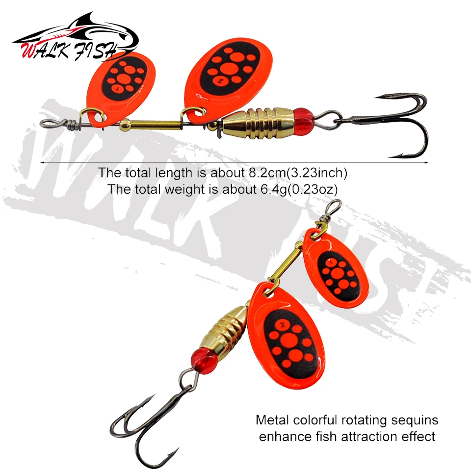 Señuelo Giratorio WALK FISH – Jig metálico con cuchara doble rotación - imagen 2