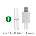 2 green and 1 usb
