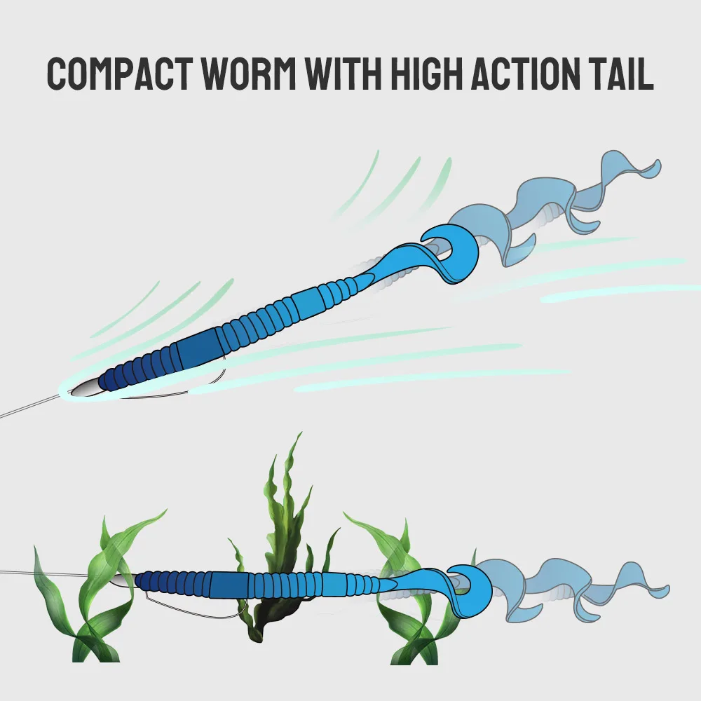 DYY-señuelo suave de cola agitadora de 14cm y 5,3 ", cebo Artificial suave de silicona para lubina, Lucio, señuelo de pesca de agua dulce - imagen 5