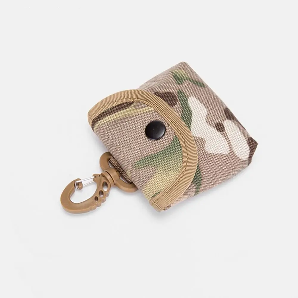 Mini llavero de viaje al aire libre, bolsa pequeña para llaves, paquete de cintura portátil de tela Oxford, bolsillo de viaje con gancho para correr y acampar - imagen 5