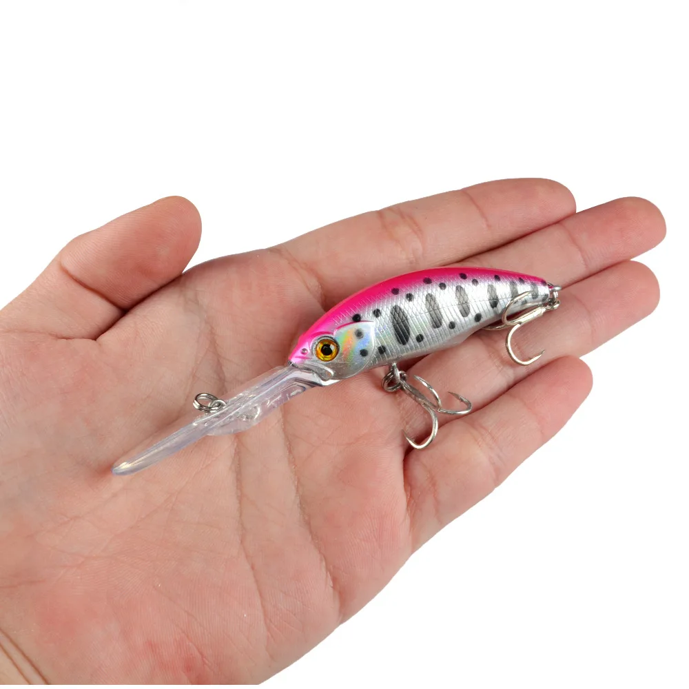 Señuelo de Pesca de pececillos, 1 unidad, 9,5 cm, 8g, cebo duro flotante para Pesca de lubina, Swimbait, aparejos de Pesca de carpa - imagen 3