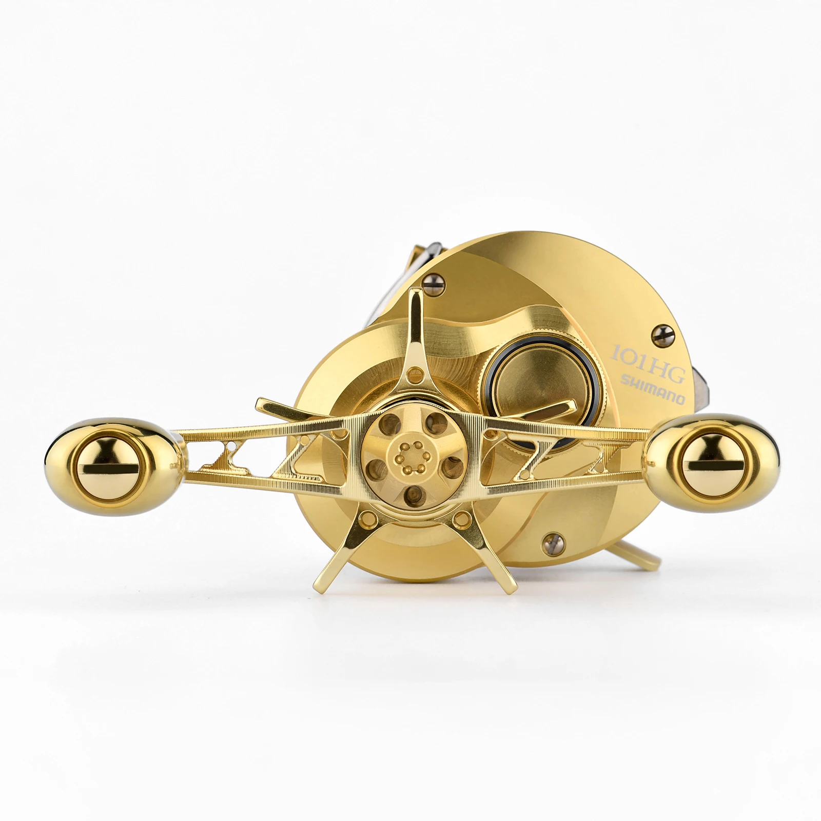 Manivela Gomexus con perilla de titanio de 22mm para carrete de Baitcasting Shimano Calcutta Conquest Tranx Aldebaran Curado BFS 90mm - imagen 2