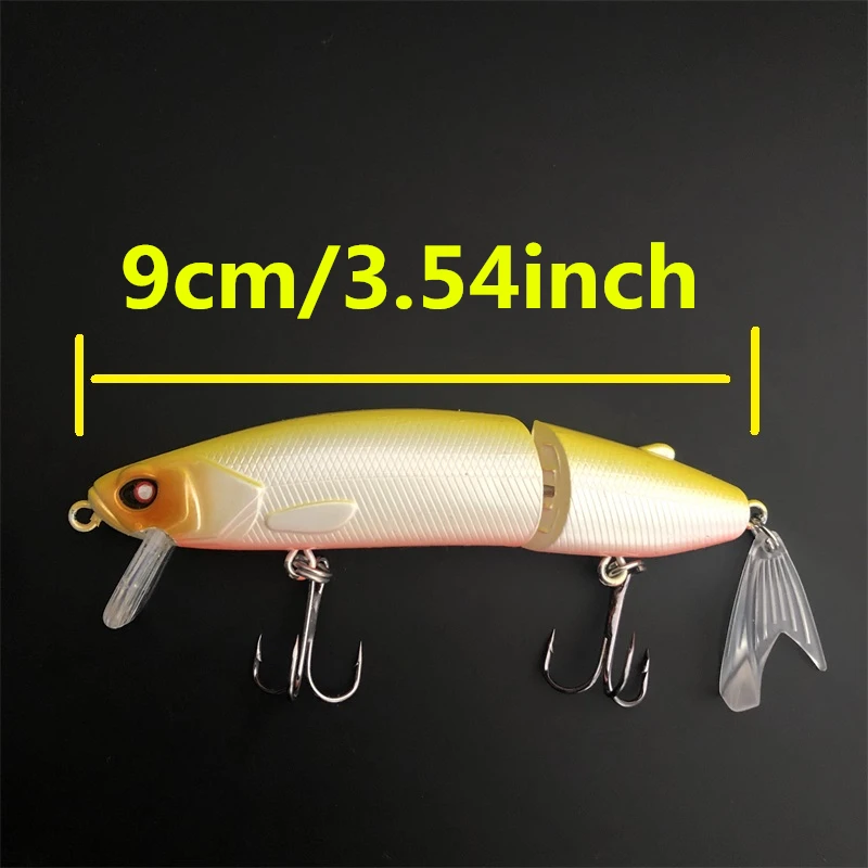 8065 9cm13g1PCS LURETV GAN CRAFT mismo estilo articulado Claw128 dos secciones de pescado en forma de S cebo de natación swinbait señuelo - imagen 5