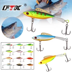 FTK Señuelos de hielo con ojos 3D y vibro para pesca en invierno