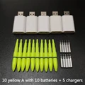 yellow and 5 usb A