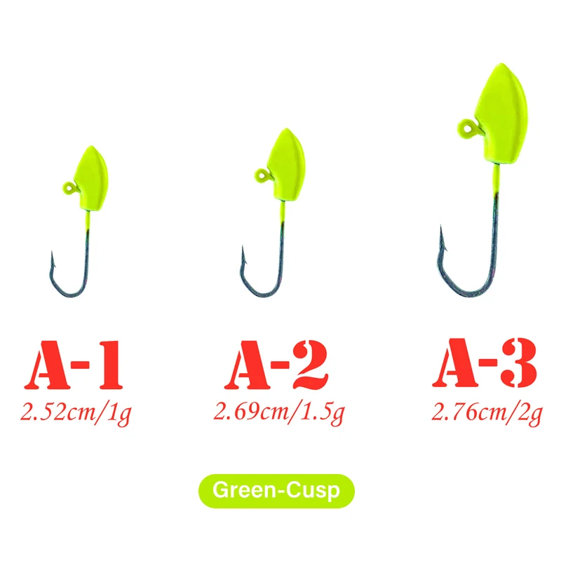 Anzuelos luminosos con púas, cebo duro de gusano blando, accesorios de pesca, 10 unids/lote - imagen 4