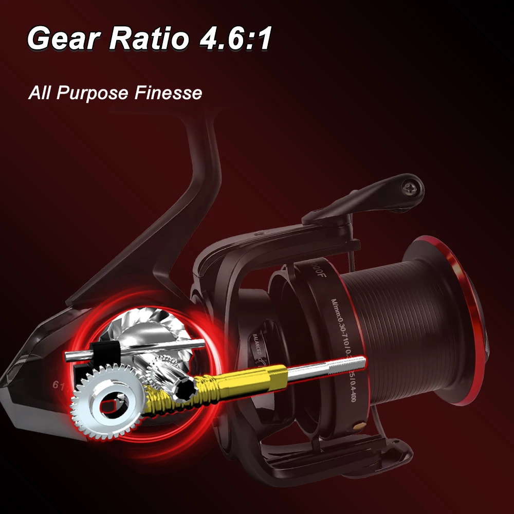 Carrete giratorio de carpa MIFINE ZEALOT I, arrastre máximo de 18KG, relación de engranaje 4,6:1, bobina de carrete, carpa, agua salada, agua dulce, Metal, 6 + 1BB, carretes de pesca - imagen 2