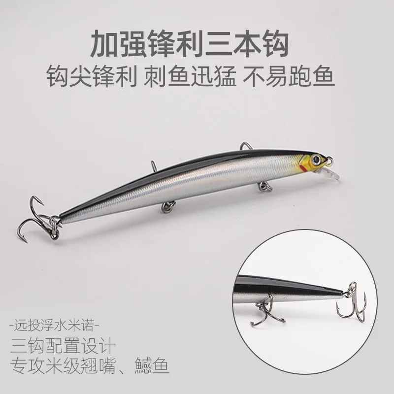 Señuelos de Pesca Wobbler láser, cebo Artificial duro flotante para pececillo, 11g/14,5g, Crankbait, carpa, lubina rayada, Pesca para aparejos de Pesca - imagen 4