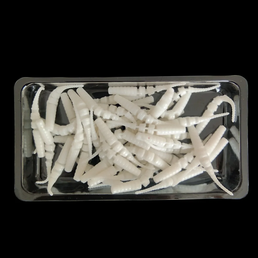 Señuelos de Pesca blandos de silicona, cebos artificiales Wobblers, aparejos de pesca de carpa Sábalo, 300 piezas, 4cm - imagen 5