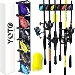 Soporte Cañas YOTO – Estante Vertical de Pared con Bola Fija