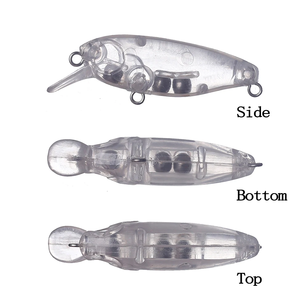Chan'sHuang-señuelo de pesca Artificial, 50 piezas, sin pintar, 60mm, 4,5g - imagen 3