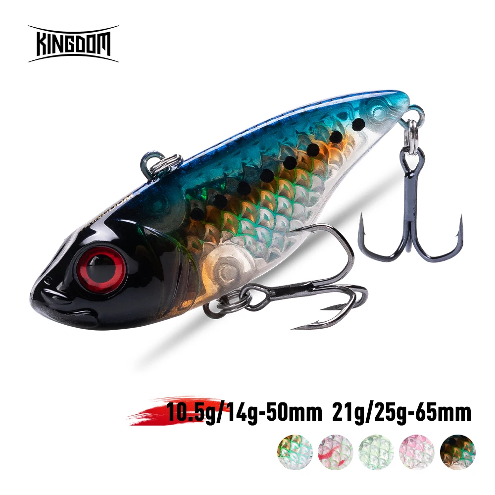 Kingdom VIB Señuelos de Pesca hundimiento vibración cebos duros artificiales 50mm 65mm Crankbaits invierno hielo sal aparejos de pesca Wobblers