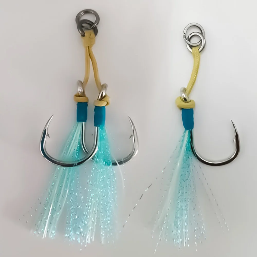 AS Anzuelo Doble Jigging Fosforescente – Para mar y lucio