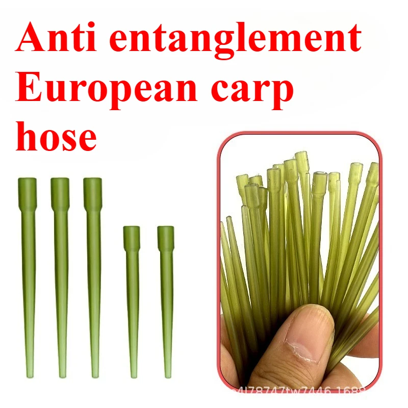 20 piezas tubo de punta de pesca, inserto de plomo en línea, Clips de plomo de pesca duraderos de goma, aparejos de extremo de tubo de pesca fáciles de operar