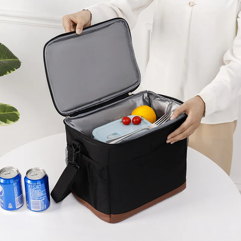 Bolsas térmicas aisladas de gran capacidad de 9L/16L, caja térmica portátil para acampar, Picnic, almuerzo, comida, nevera de hielo con correa para el hombro - imagen 5