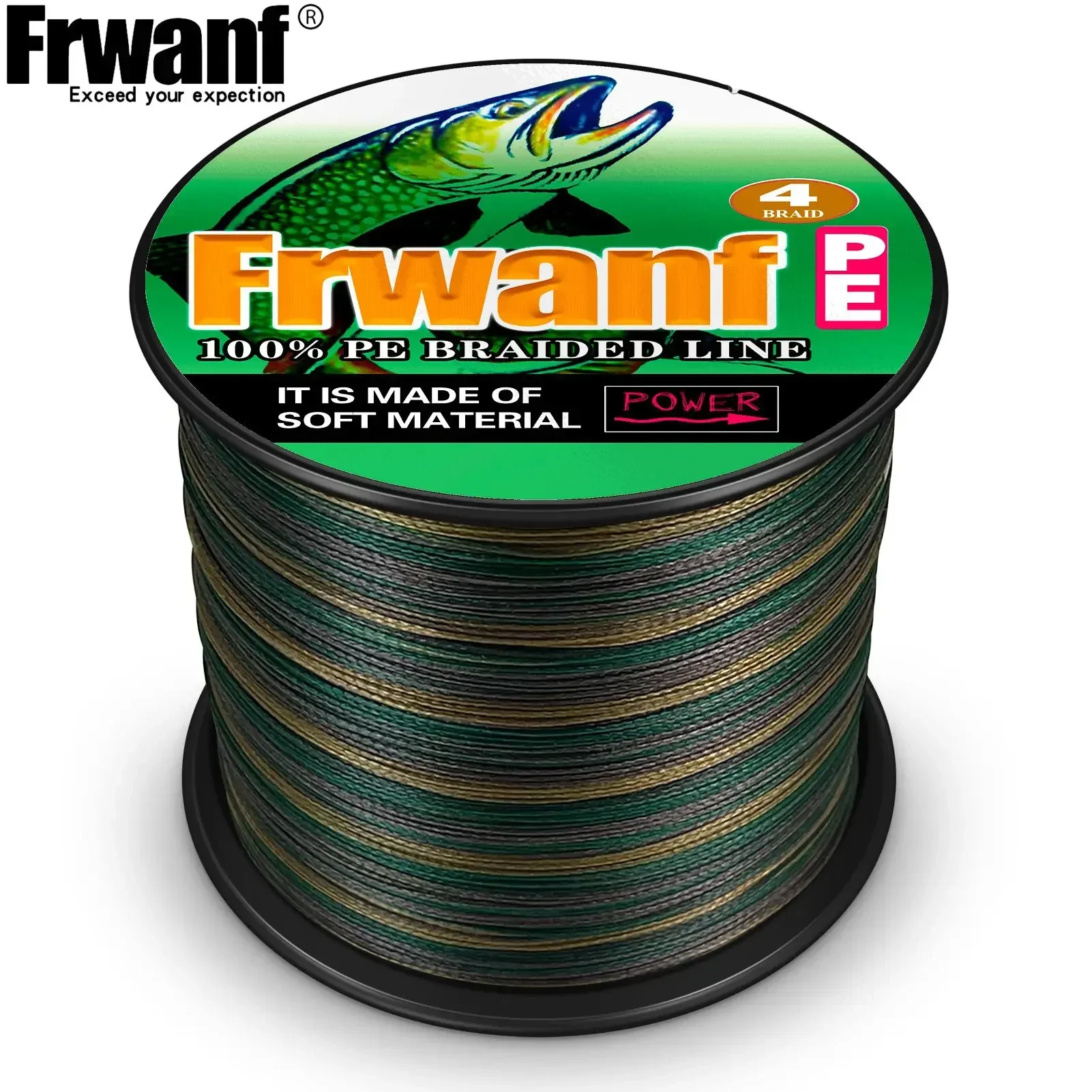 Sedal trenzado PE japonés Frwanf – Multifilamento 4 hebras para carpa - imagen 3