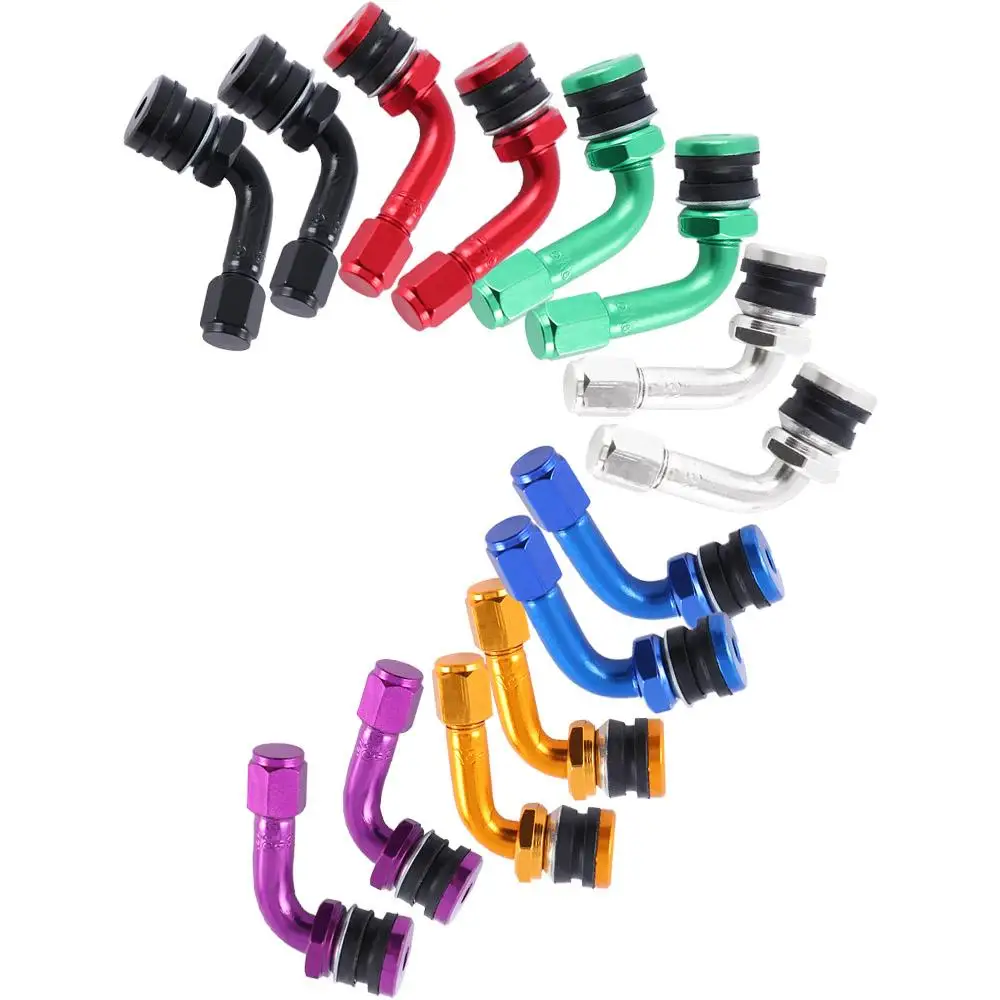 Vástagos de válvula de neumático para llanta, válvula sin cámara, válvulas de aleación de aluminio, tapa de vástago, vástago de válvula de motocicleta, llanta de motocicleta CNC de 90 grados - imagen 4