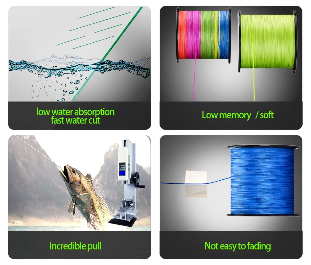 PROXPE-Hilo de pescar trenzado, hilo flotante de 8 hebras, multifilamento, resistente al desgaste, 165yds, 400yds, 730yds - imagen 3