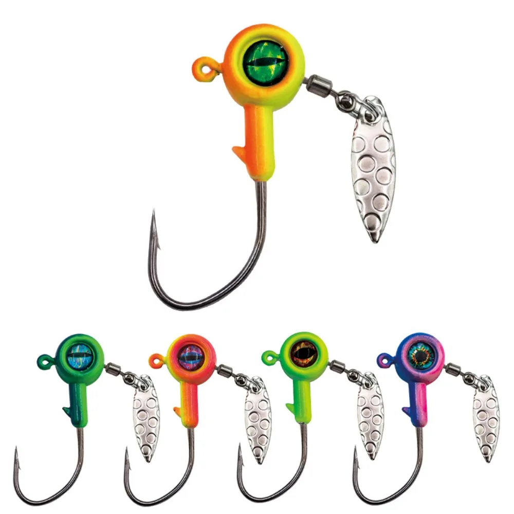 5 uds 0,88g 3,5g 5g anzuelos de pesca afilados recusar correr señuelo de bloqueo de peces cebo suave gancho triangular de doble bloqueo Anti colgante - imagen 2