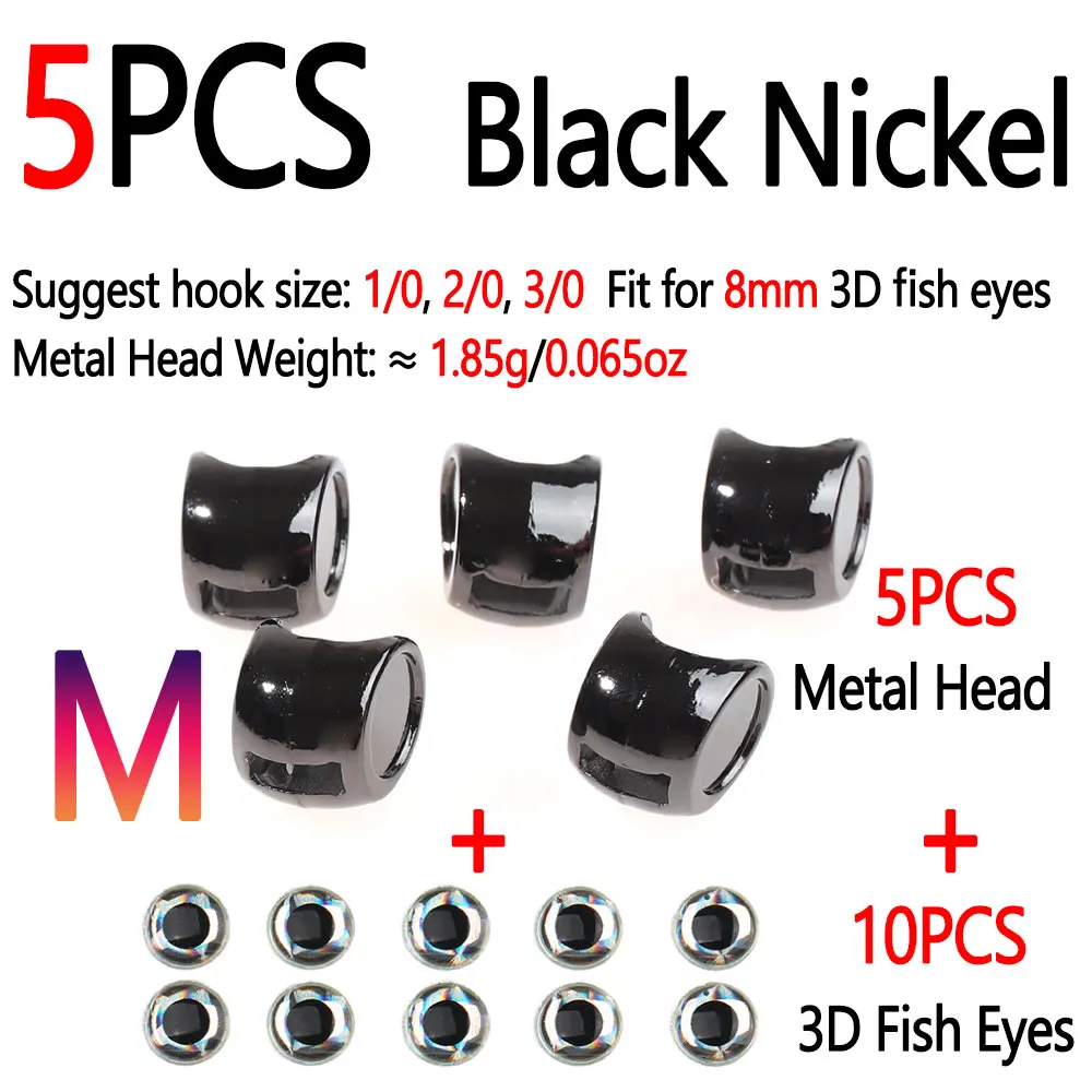 5pcs Black Nickel M