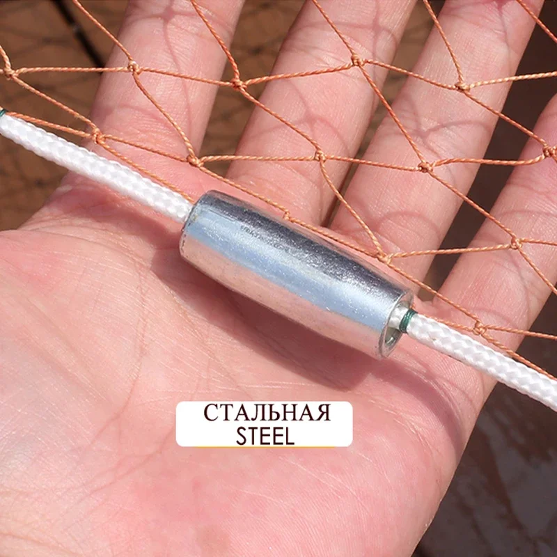 Lawaia Red de fundición con colgante de acero, línea trenzada, red de pesca de tiro a mano con anillo azul de plástico grande, red para exteriores - imagen 4