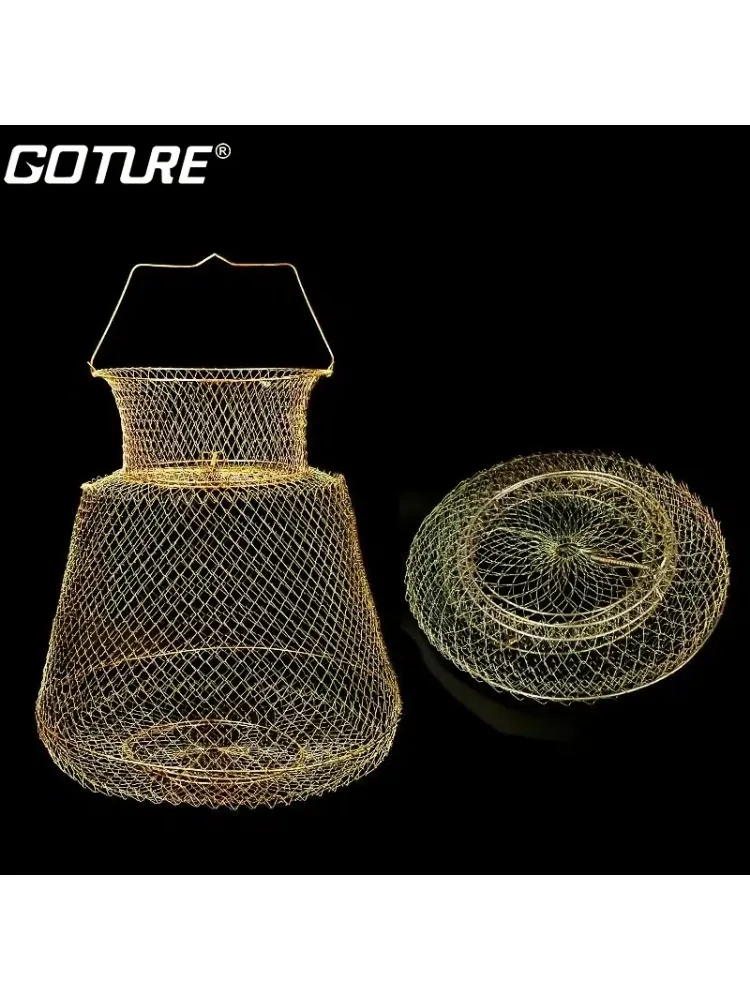 Red plegable Goture – Alambre de metal para cangrejos y calamares