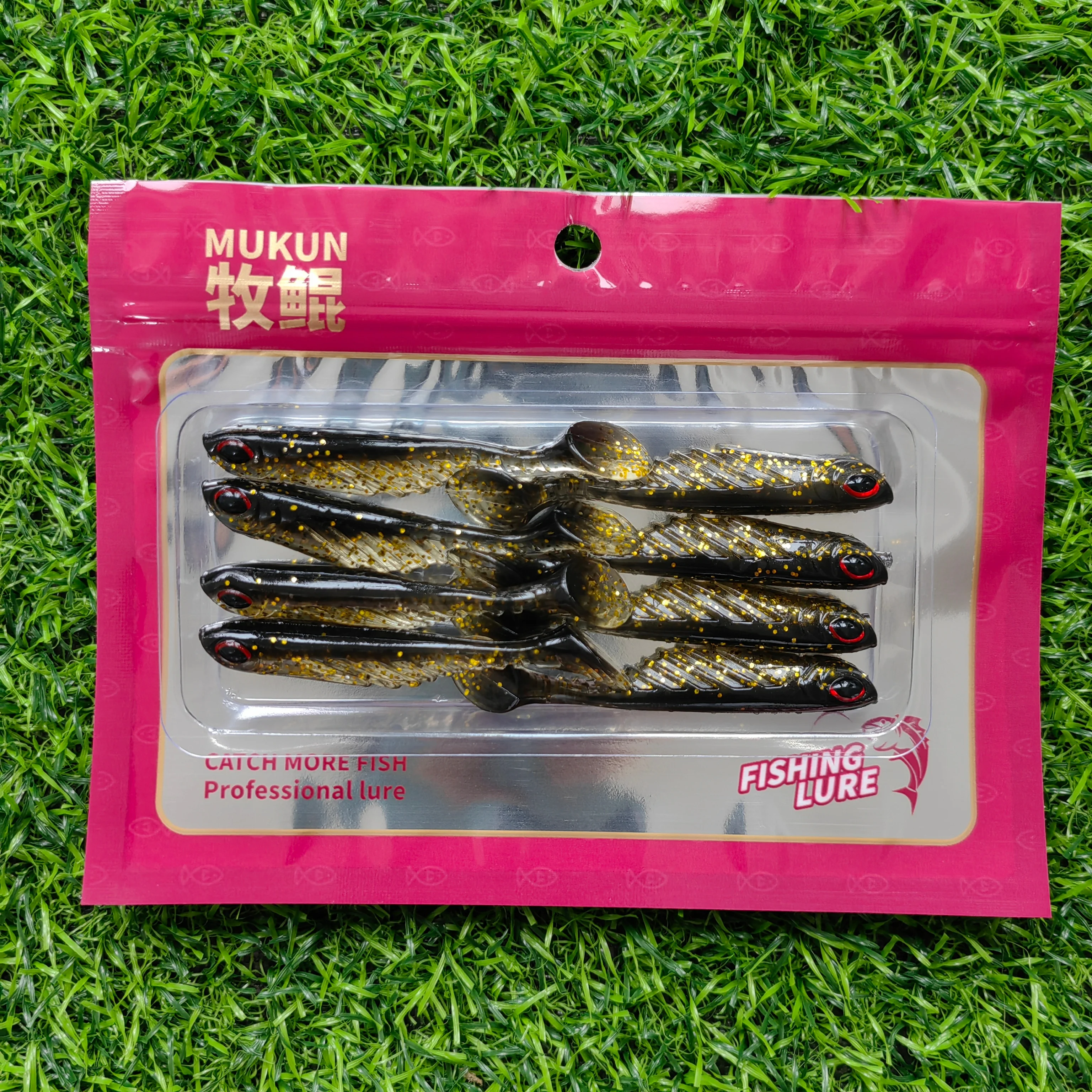 Señuelos de pesca de silicona con cola en T, ojos 3D, 7cm, 2,8g, cebo suave de gusano, plantilla Wobblers, Swimbaits artificiales, aparejos de pesca de lubina y trucha, 8 Uds. ​ - imagen 3