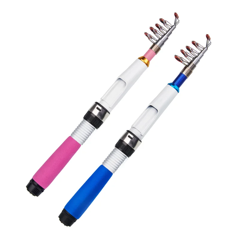 DEUKIO-mini kits de caña de pescar con caña de pescar telescópica y cebos de carrete giratorio, juego de caña de viaje para niños principiantes - imagen 5