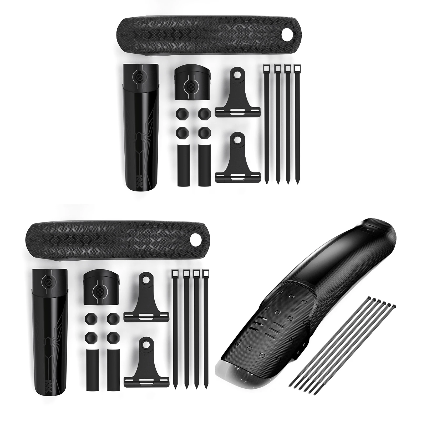 Guardabarros de bicicleta de montaña para neumáticos de 26 27,5 29 pulgadas guardabarros de larga duración ajustables de liberación rápida para montar guardabarros de bicicleta de montaña - imagen 2