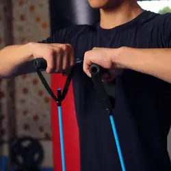 Banda de resistencia elástica para fitness en casa con asas antideslizantes
