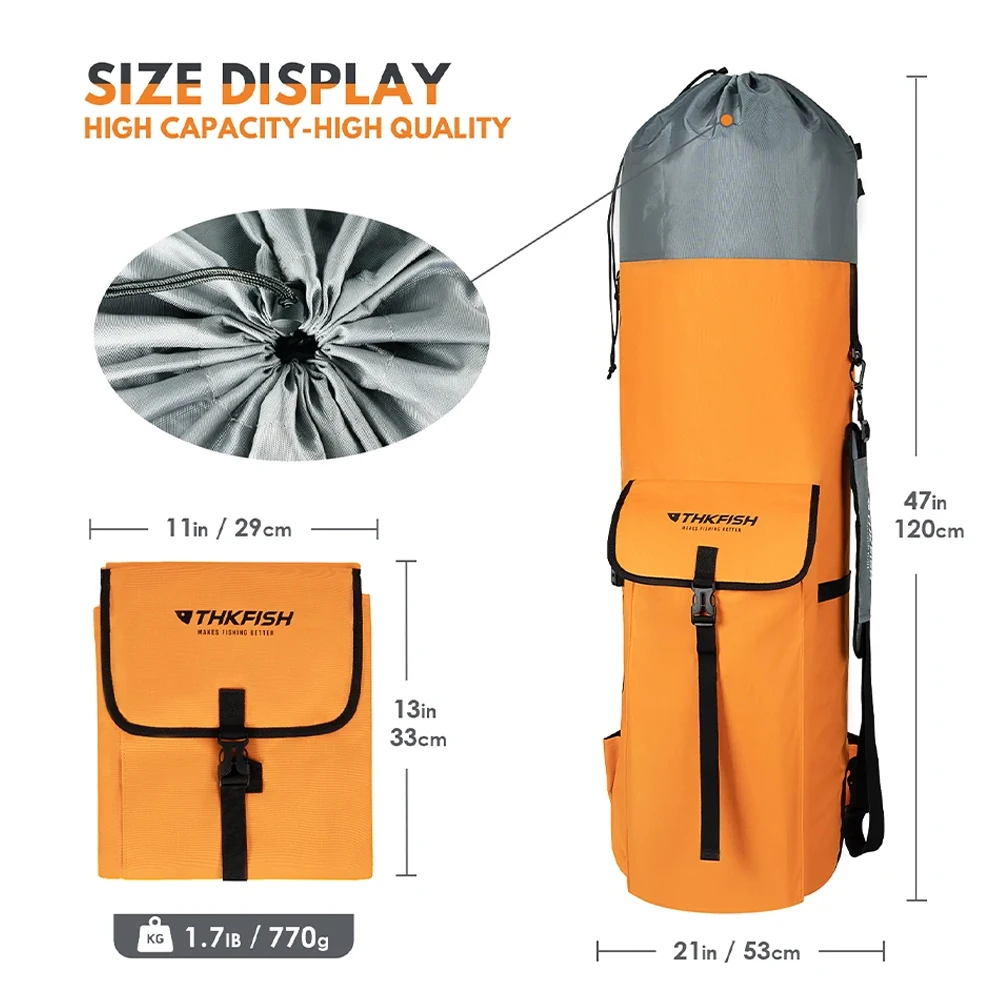Porta-cañas THKFISH – Bolsa plegable para pesca y viaje - imagen 3