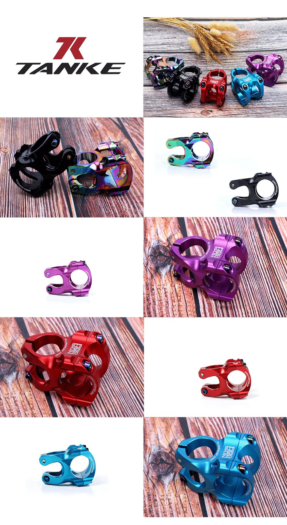 Explore el mundo vibrante de los componentes de la bicicleta de Tanke con una variedad de colores y diseños