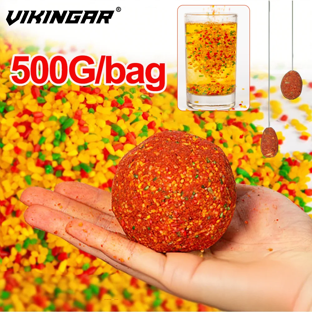 Nuevo 500G sabor compuesto tricolor procesamiento natural material de anidación aditivos de musk cebo de carpa cruciana pellets cebo de carpa