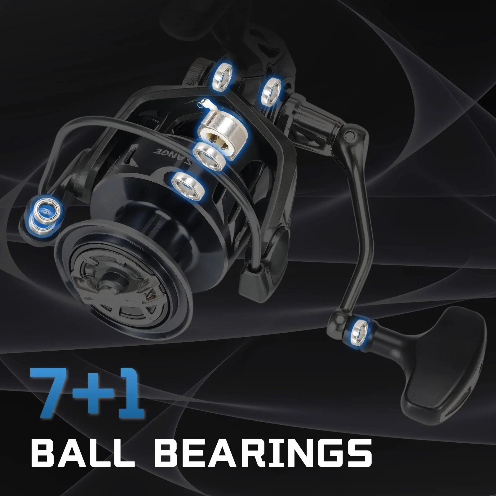 Carrete giratorio SeaKnight marca 1000-6000 8BB MAX Drag 28lbs carrete de aluminio mecanizado CNC carretes de pesca de agua dulce - imagen 2